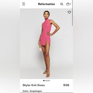 Reformation Skylar Knit Dress in Snapdragon